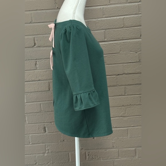 ModCloth Green back bow top M - Picture 3 of 8